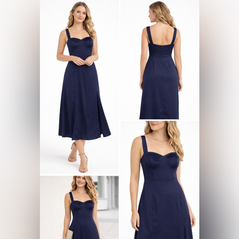 NWT
Petal & Pup Siobhan Midi‎ Dress Navy Size XS